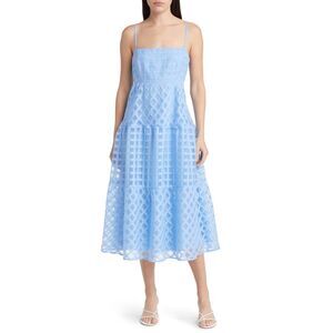Lost + Wander Nordstrom High Tide Midi Dress Sleeveless Blue Midi Dress XS